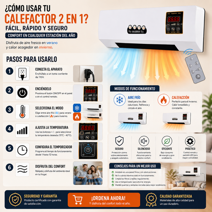 Aire Acondicionado 2 En 1 Frio Y Calor